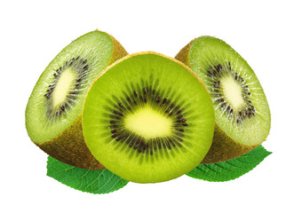 Fototapeta premium Juicy kiwi fruit isolated on white