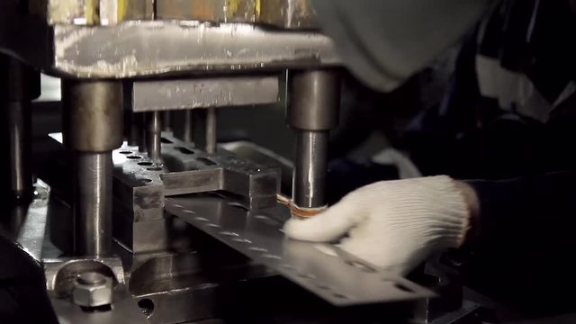 Stamping hardware close-up