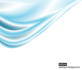 Vector abstract blue waves background. 