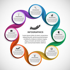 Abstract options infographics template. Infographics for business presentations or information banner.