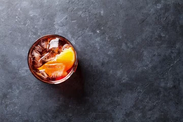 Rolgordijnen Negroni-cocktail © karandaev