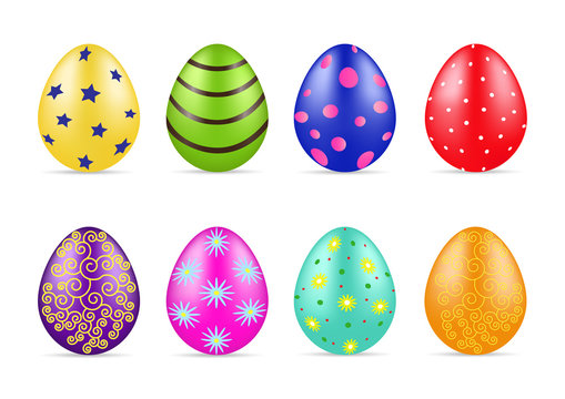 Easter eggs with pattern