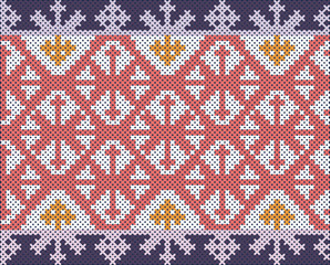 Fototapeta premium Fabric with petit point motif