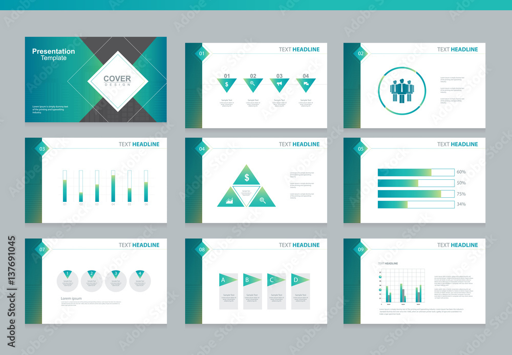 Poster presentation background design template with infographic elements design for brochure, annual report