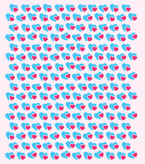 linked hearts background wallpaper template