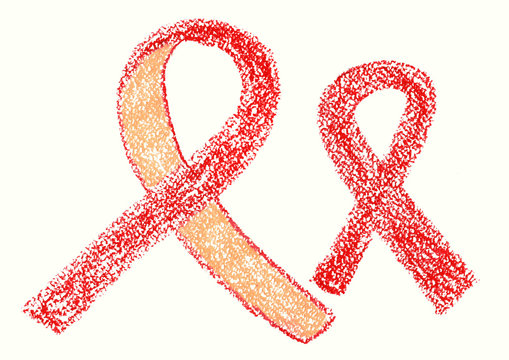 Breast cancer awarness symbol Illustration on white background