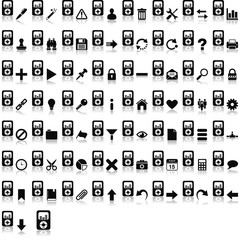 MP3 Player mit Overlays und Spiegelungseffekt