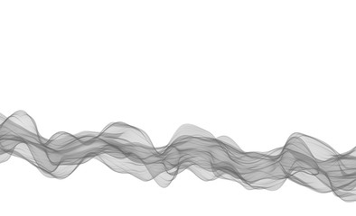 3d illustration of abstract grey smoke wave