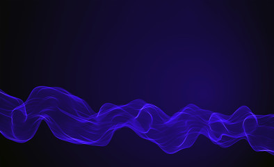 3d illustration Abstract blue wave background