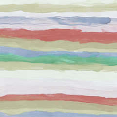 Abstract hand painted watercolor stripes on paper texture. Striped background 