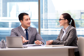 Businesspeople having discussion in the office