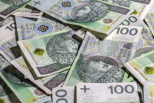 Polish money background