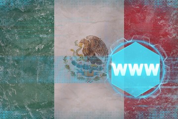 Mexico www (world wide web). Electronic concept.