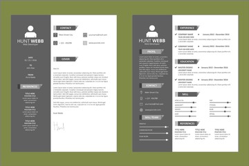 CV Resume, Curriculum Vitae Black Light