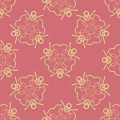 Seamless vintage background, retro style royal pattern. Vector illustration