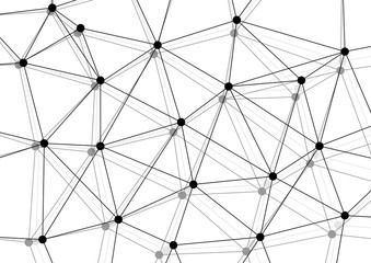 Fototapeta premium black abstract background with neat layered networking web
