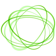 bright green abstract transparent swirling tornado of circles