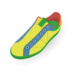 One modern sneaker without laces, vector, illustration