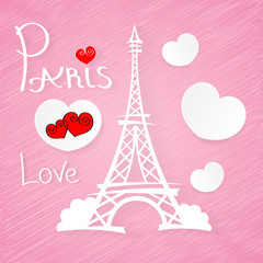 Fototapeta na wymiar Paris Love romance