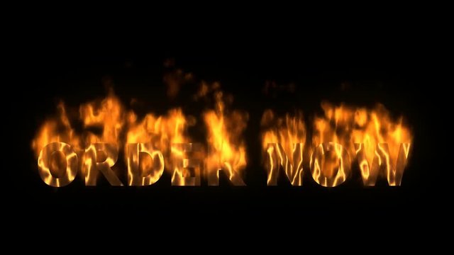 word animation fire order now