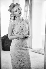 Beautiful model blond. 