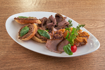 Pate and chicken roll