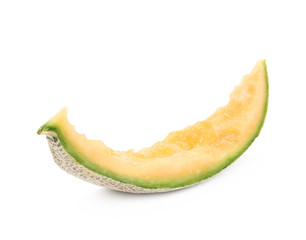 Cantaloupe melon rind isolated