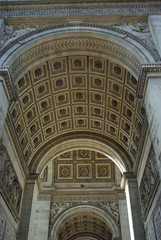 Voûtes à caissons de l'arc de triomphe de l'Etoile à Paris, France