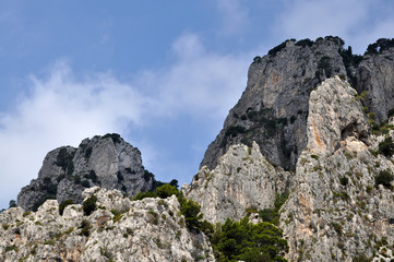 Capri, Faraglioni in the mediterranean sea. Italy, Naples