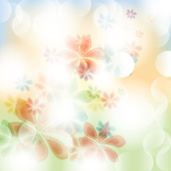 Fototapeta na wymiar Colorful summer spring background with flowers