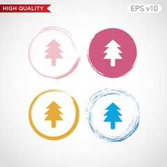 Tree icon. Button with tree icon. Modern UI vector.