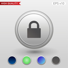 Lock icon. Button with lock icon. Modern UI vector.