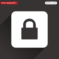 Lock icon. Button with lock icon. Modern UI vector.