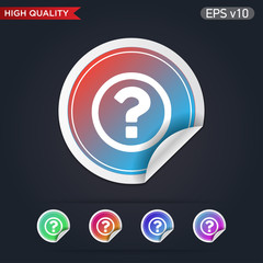 Question icon. Button with question icon. Modern UI vector.