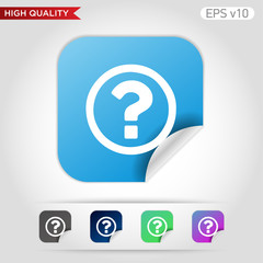 Question icon. Button with question icon. Modern UI vector.