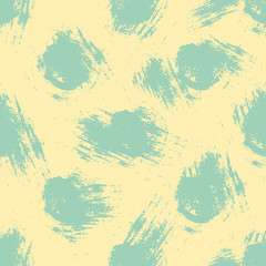 Obraz premium Vector seamless pattern, tile with inc splash, blots, smudge and brush strokes. Grunge endless template for web background, prints, wallpaper, surface, wrapping, repeat elements for design.
