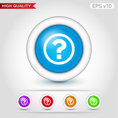 Question icon. Button with question icon. Modern UI vector.