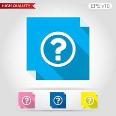 Question icon. Button with question icon. Modern UI vector.