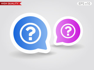 Question icon. Button with question icon. Modern UI vector.