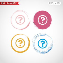 Question icon. Button with question icon. Modern UI vector.