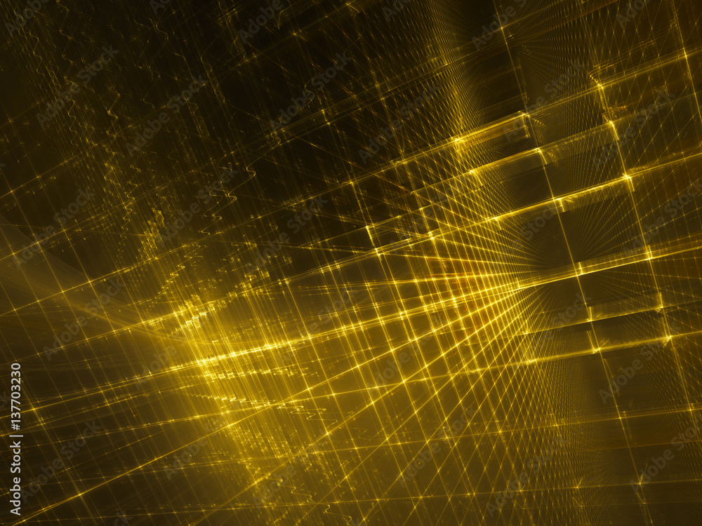 Aufkleber abstract background element. three-dimensional composition of glowing grids and wave shapes. science