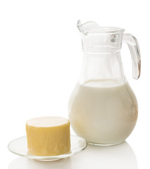 milk carafe with cheese
