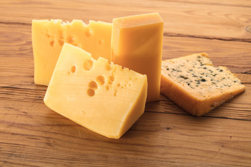 cheese pieces closeup