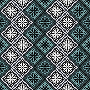 Seamless vector decorative hand drawn pattern. ethnic endless background with ornamental decorative elements with traditional etnic motives, tribal geometric figures. Print for wrapping, background