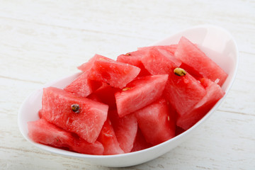 Sliced watermelon