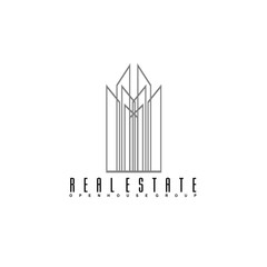Logo template real estate, apartment, condo, house, rental, business. brand, branding, logotype, company, corporate, identity.