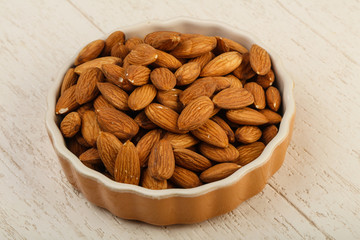 Almond in the bowl