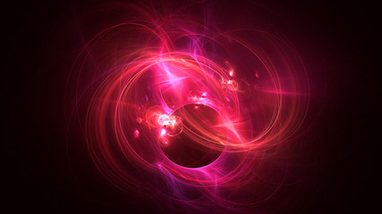 3D rendering abstract fractal light background