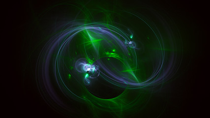 3D rendering abstract fractal light background