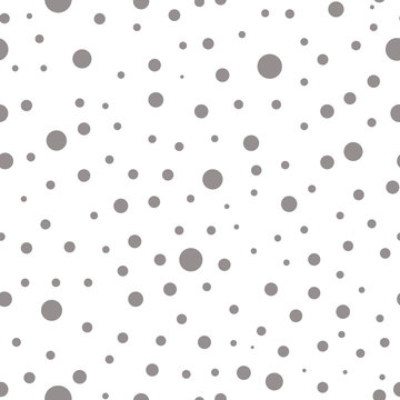 Seamless vector pattern with dots. Simple graphic design. Dotted drawn background with little decorative elements. Print for wrapping, web backgrounds, fabric, decor, surface